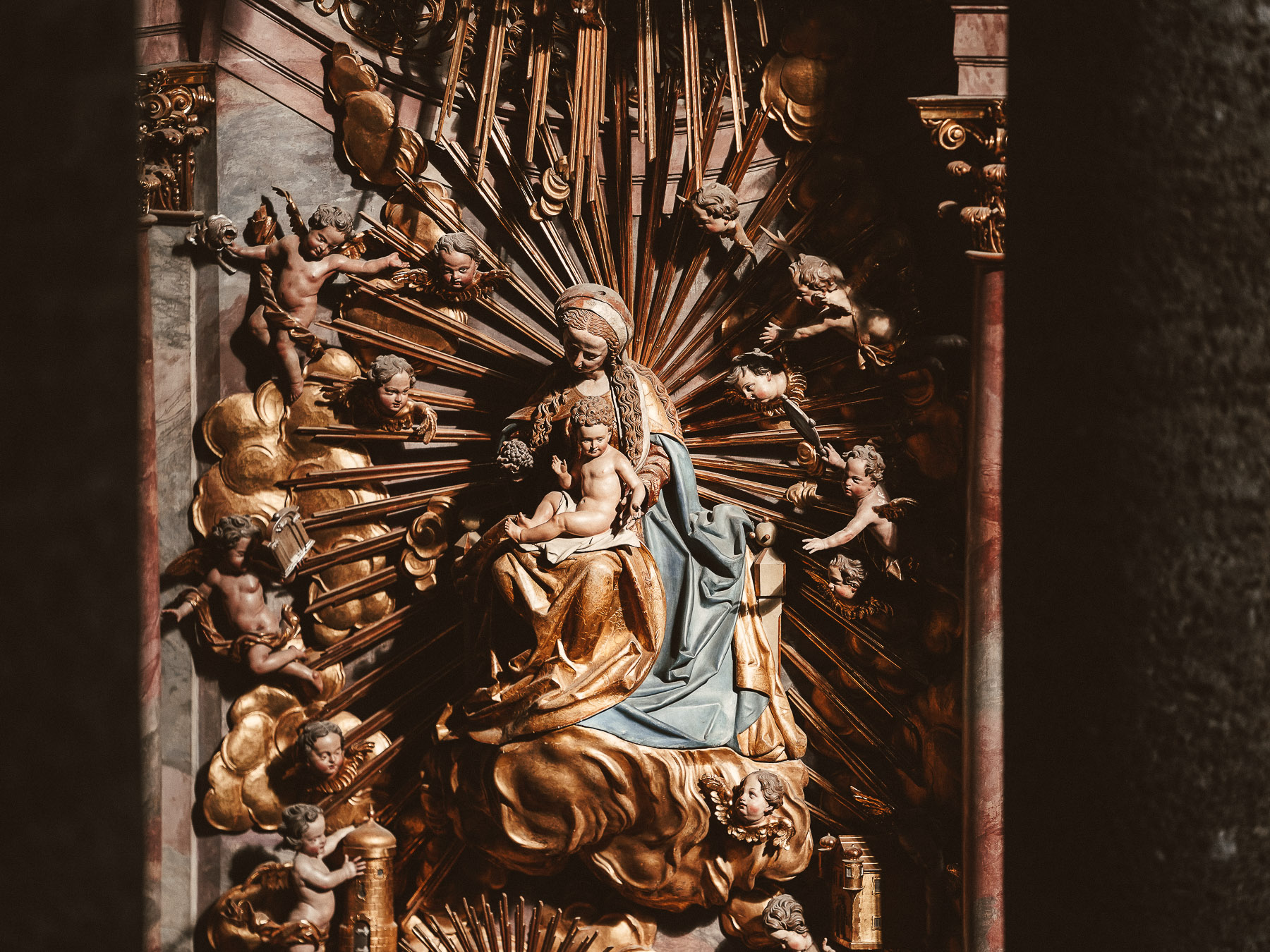 Franziskaner Altarbild, Muttergottes mit Jesuskind, Geschichte