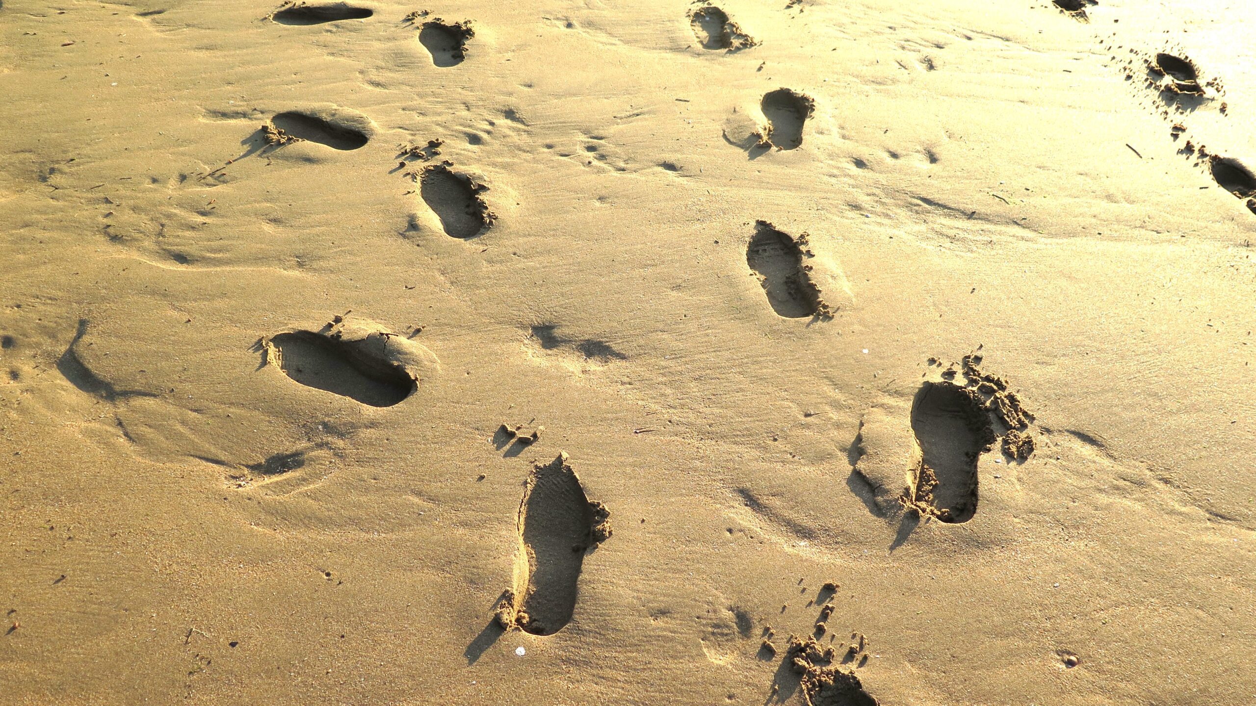 Sand Fußspuren